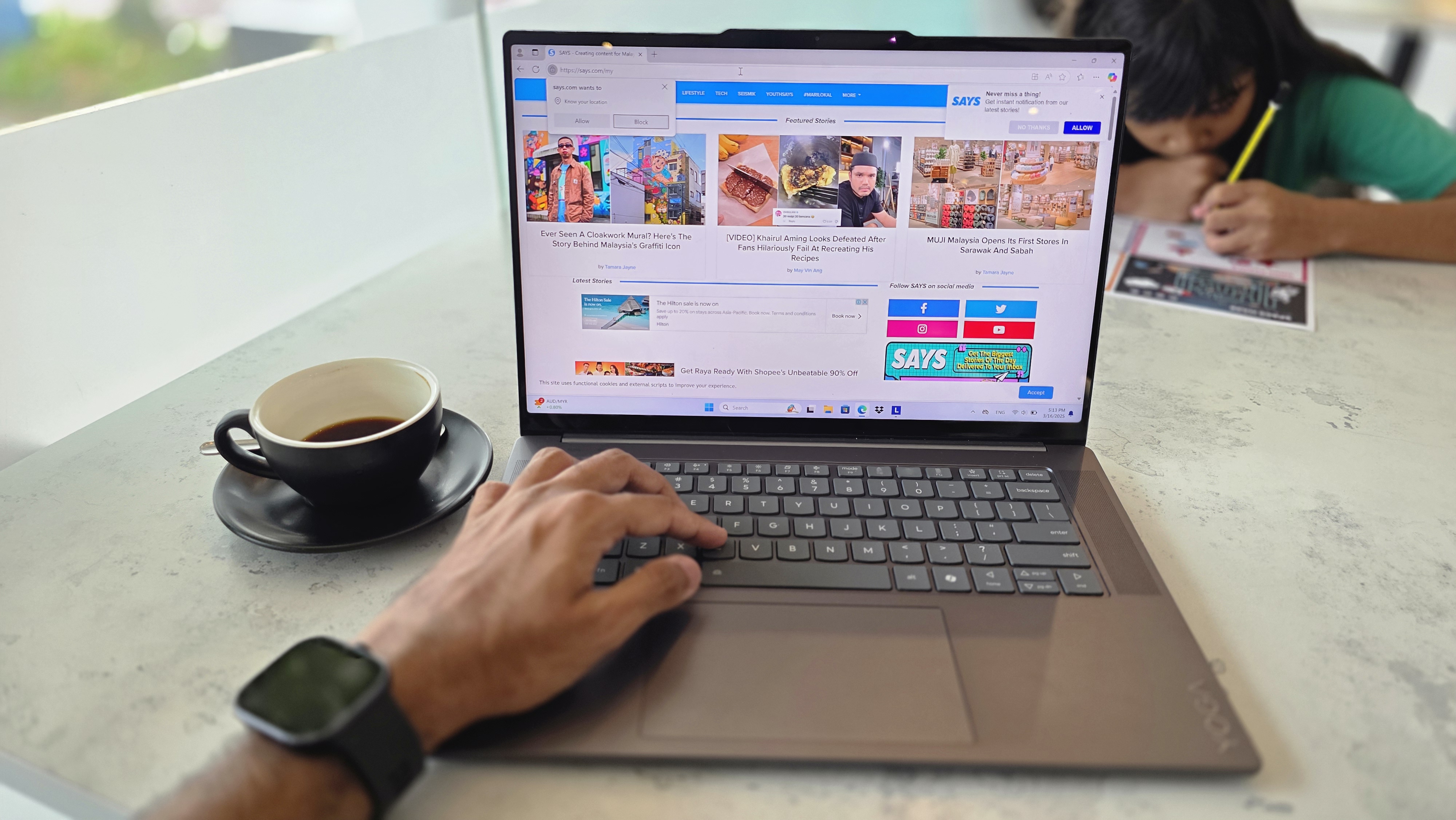 The RAM is also soldered.