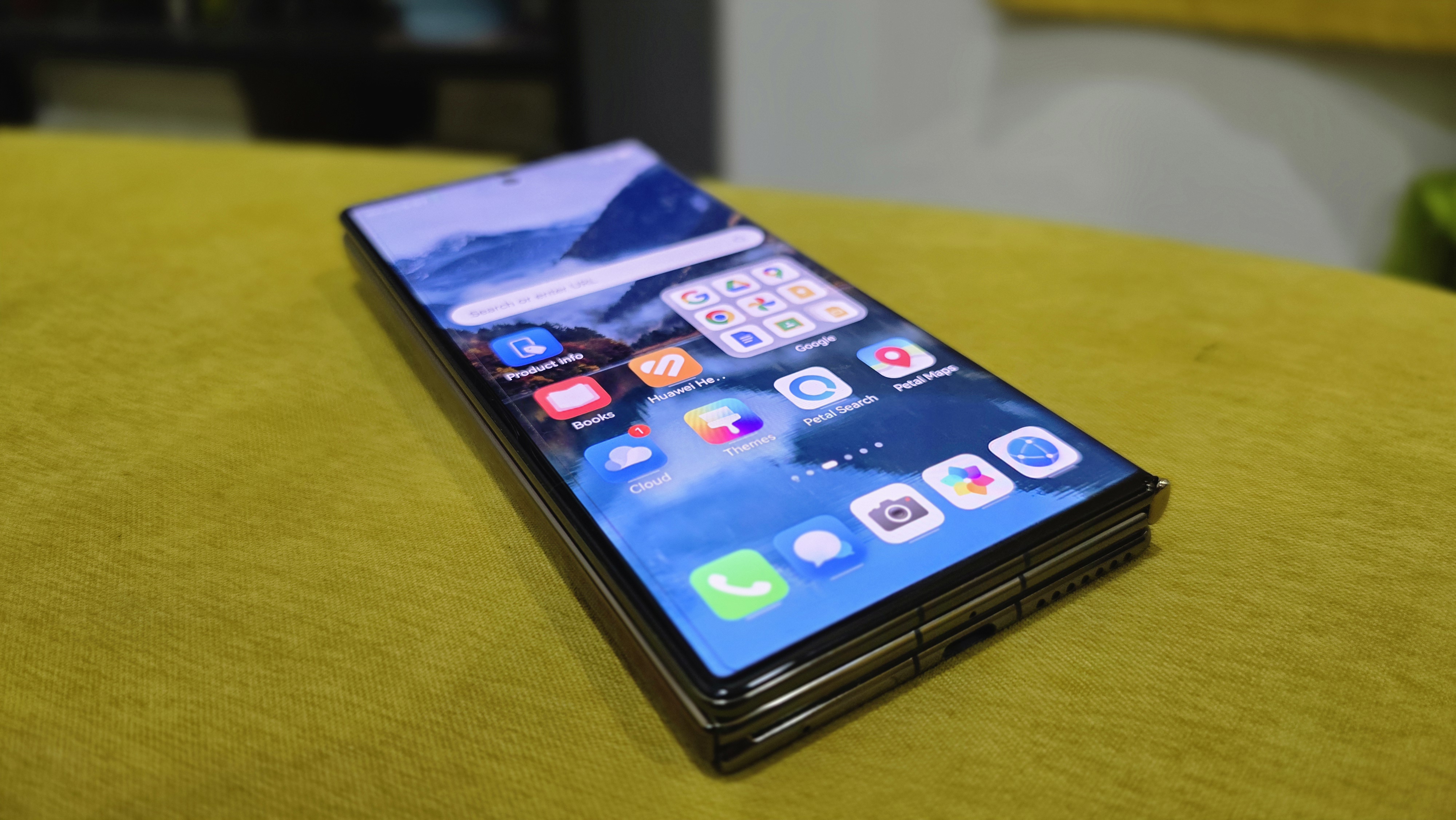 The HUAWEI Mate XT when it's folded.