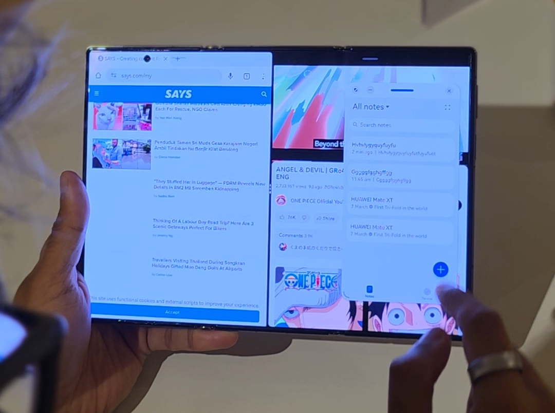 You get to split screens when opening multiple apps to multitask.