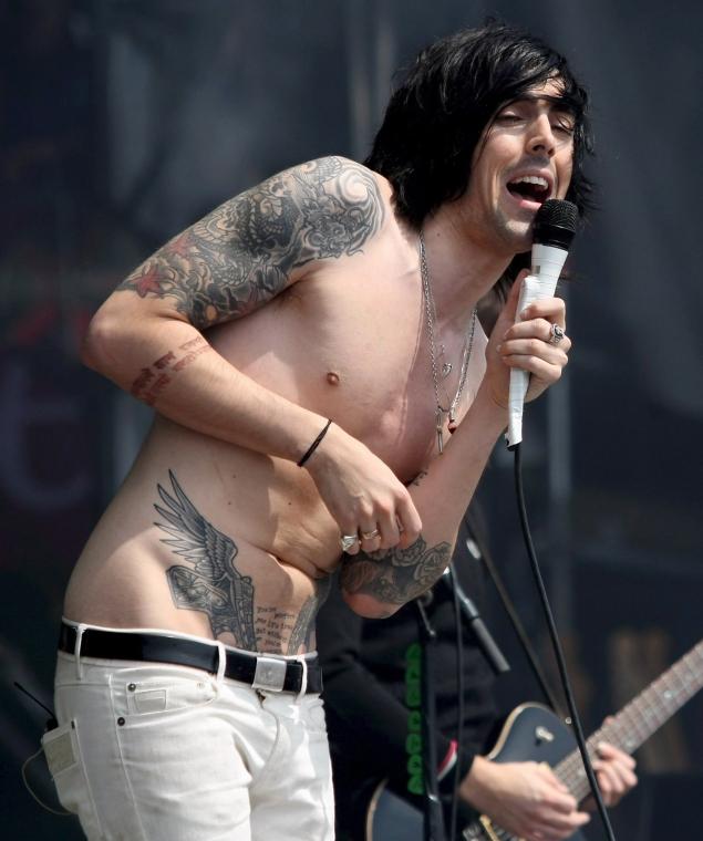 Photo of Ian Watkins during a performance. 