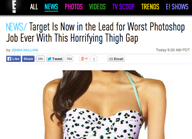 PHOTOS] Target Under Fire For Cropping Out Genital Area Of Swimsuit Models