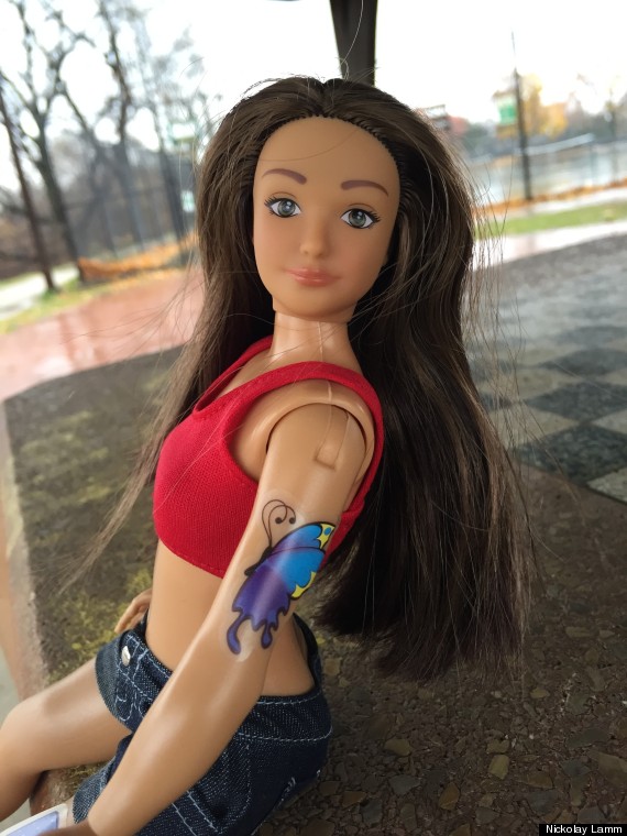 barbie with acne