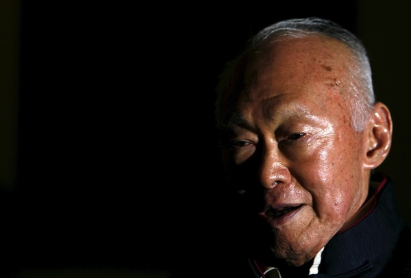 Lee Kuan Yew, former prime minister of Singapore, at an interview at the Istana in Singapore in 2008.