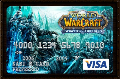 Wow land брянск. Банковская карта World of Warcraft. Карточки ворлд оф варкрафт. Дебетовая карта World of Warcraft. Сбербанк варкрафт.