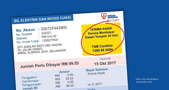 TNB Introduces New Yellow Box On Bills So You Can Check ...