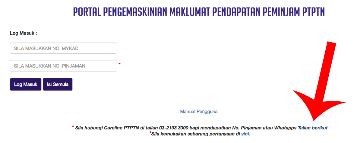 Ptptn online payment
