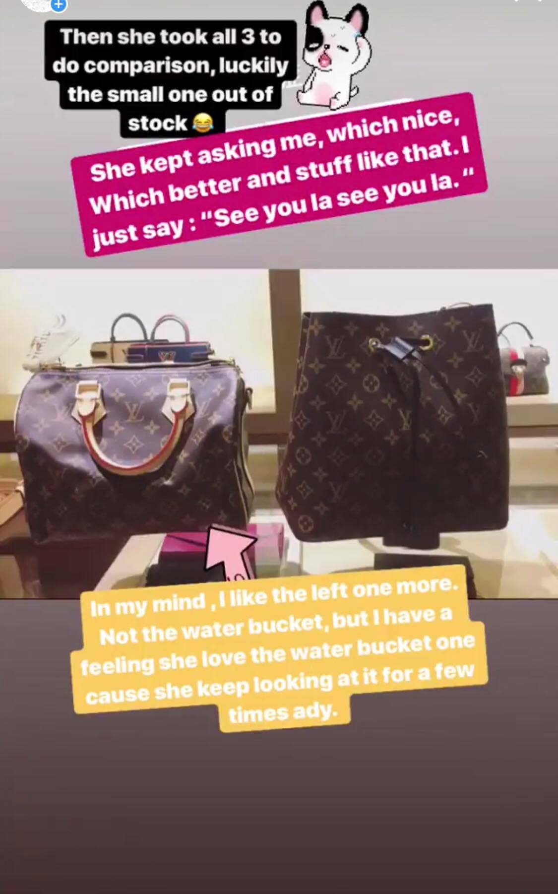 Glockman's girlfriend is distress after losing a Louis Vuitton (LV) paper  bag containing $30,000 in cash, two Thai gold amulets, a pair of LV  earrings