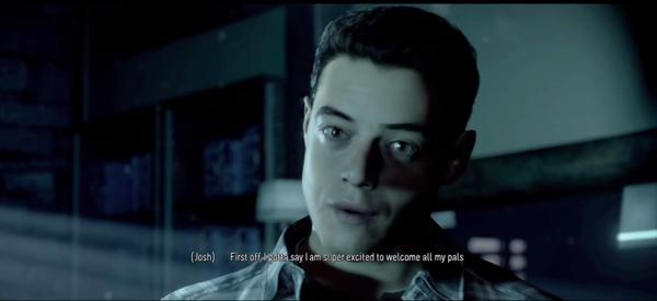 Rami Malek in PS4 game Until Dawn