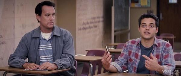 Tom Hanks (left) and Rami Malek (right) in 'Larry Crowne'.