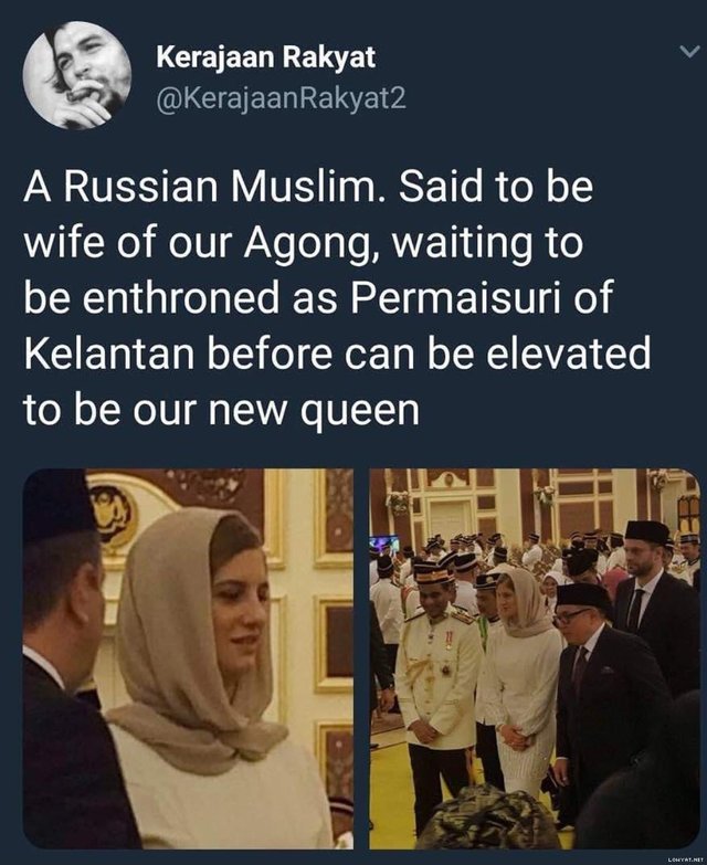 Gambar YDP Agong, Sultan Muhammad V Kahwini Wanita Rusia 
