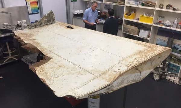 A large piece of debris found in Tanzania which has been confirmed as a part of a wing flap from missing Malaysia Airlines passenger jet MH370.