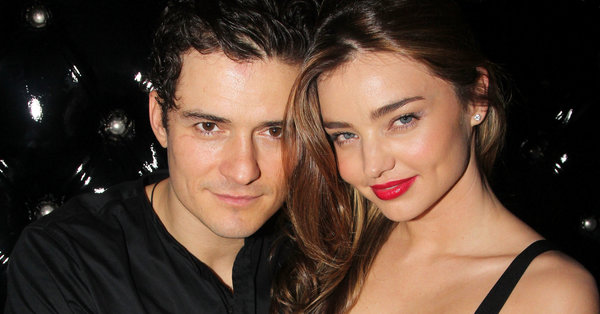 Miranda Kerr with her ex-husband Orlando Bloom.