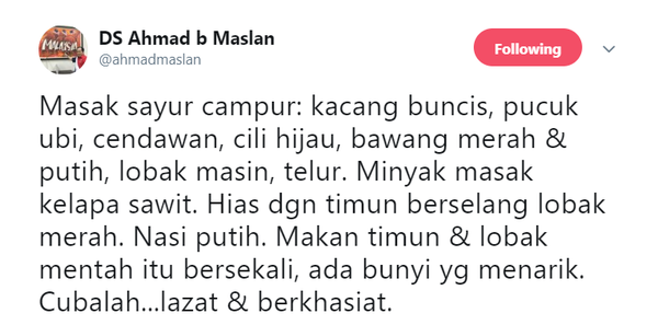 Koleksi Resipi Dan Masakan Viral Ahmad Maslan