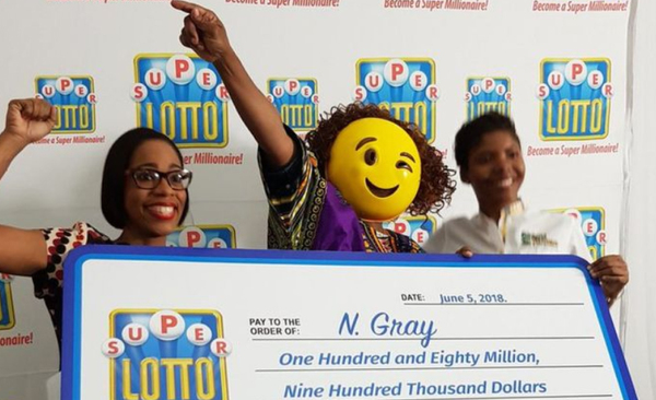 Last year, a lottery winner wore a winking emoji mask when she picked up her cheque.