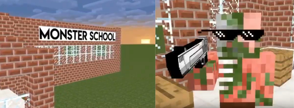 A 'Minecraft' video depicting a school shooting was uploaded to a channel called "TellBite".