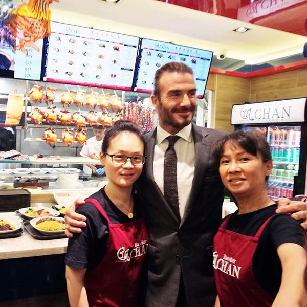 David Beckham Hawker Chan Michelin Star Singapore