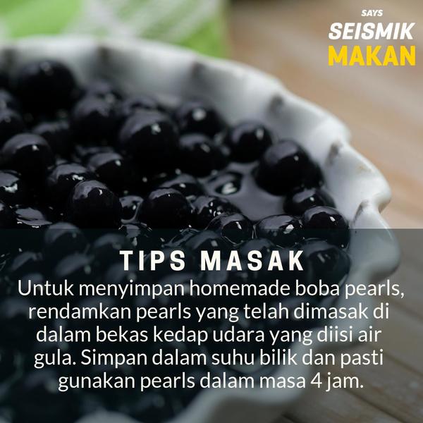 homemade boba pearls Seismik Makan