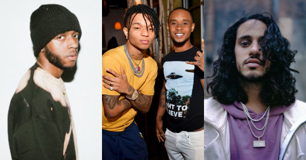 (From left) 6lack, Rae Sremmurd, and Russ.