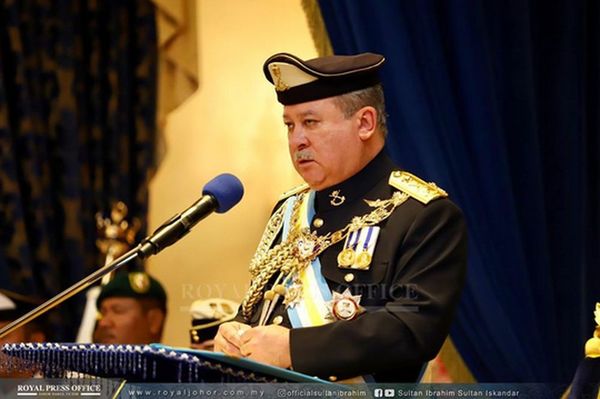 Johor ruler Sultan Ibrahim Sultan Iskandar