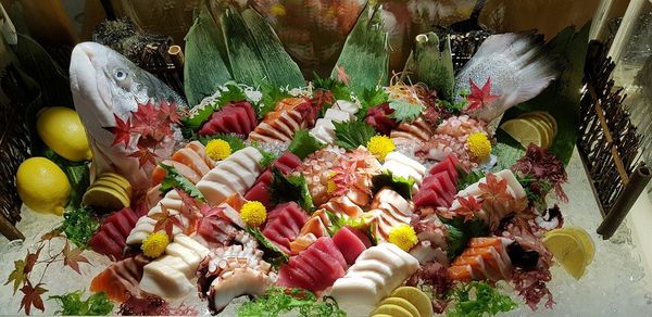 Sashimi spread at Mitasu Japanese Restaurant.