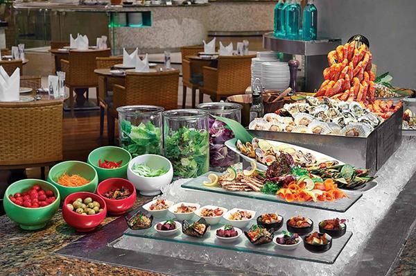 Buffet spread at Pullman Kuala Lumpur.