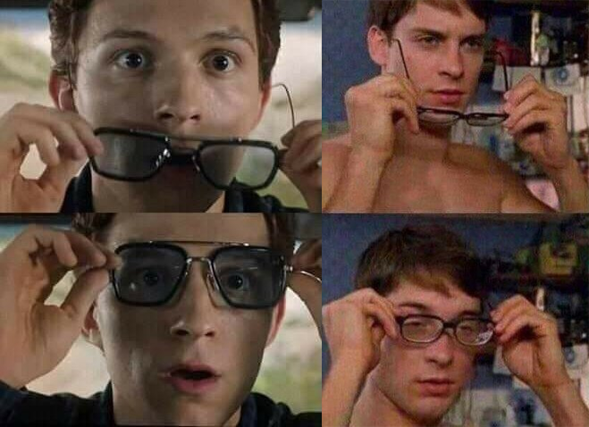 Tobey Maguire Meme Glasses. 