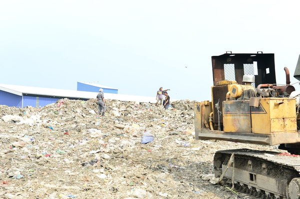 A raid on an illegal plastic recycling factory in Teluk Gong on 17 January.