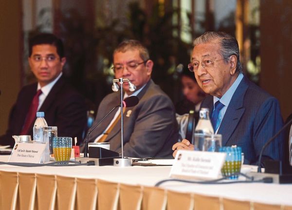 Prime Minister Tun Dr Mahathir at the Bloomberg ASEAN Summit in Bangkok yesterday, 21 June