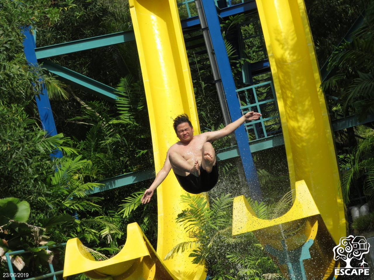World's Longest Water Slide At Escape Theme Park In Penang