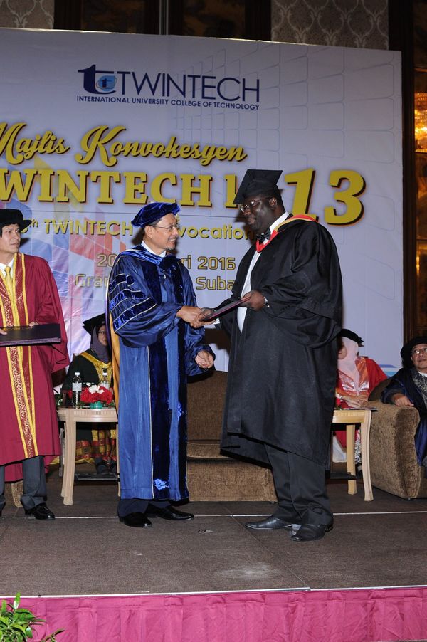 Thomas at his graduation ceremony in Subang in 2016.