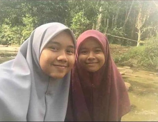 Nur Salsabila (left) and Nur Ain Sumayyah (right).