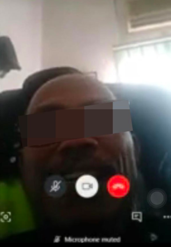 Screenshot of the Skype call.