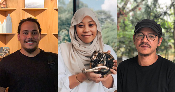 Directors Syed Madnuh (left), Nadiah Hamzah (middle), and Emir Ezwan (right).