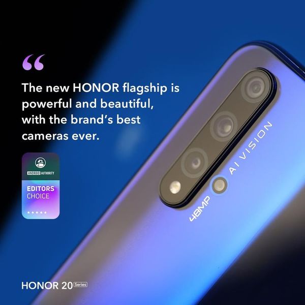 Android Authority menganugerahkan pengiktirafan 5 bintang kepada HONOR 20 Pro.