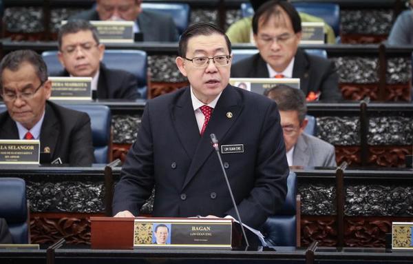 Finance Minister Lim Guan Eng during Budget 2019.