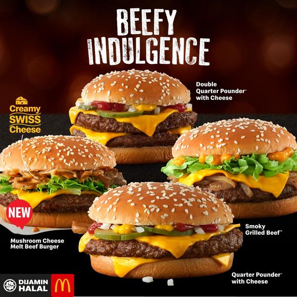 McDonald's Malaysia Mushroom Cheese Melt Beef Burger Baru New 2019