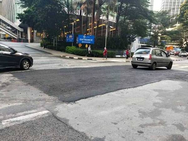 The repair work on Jalan Pinang has been completed.