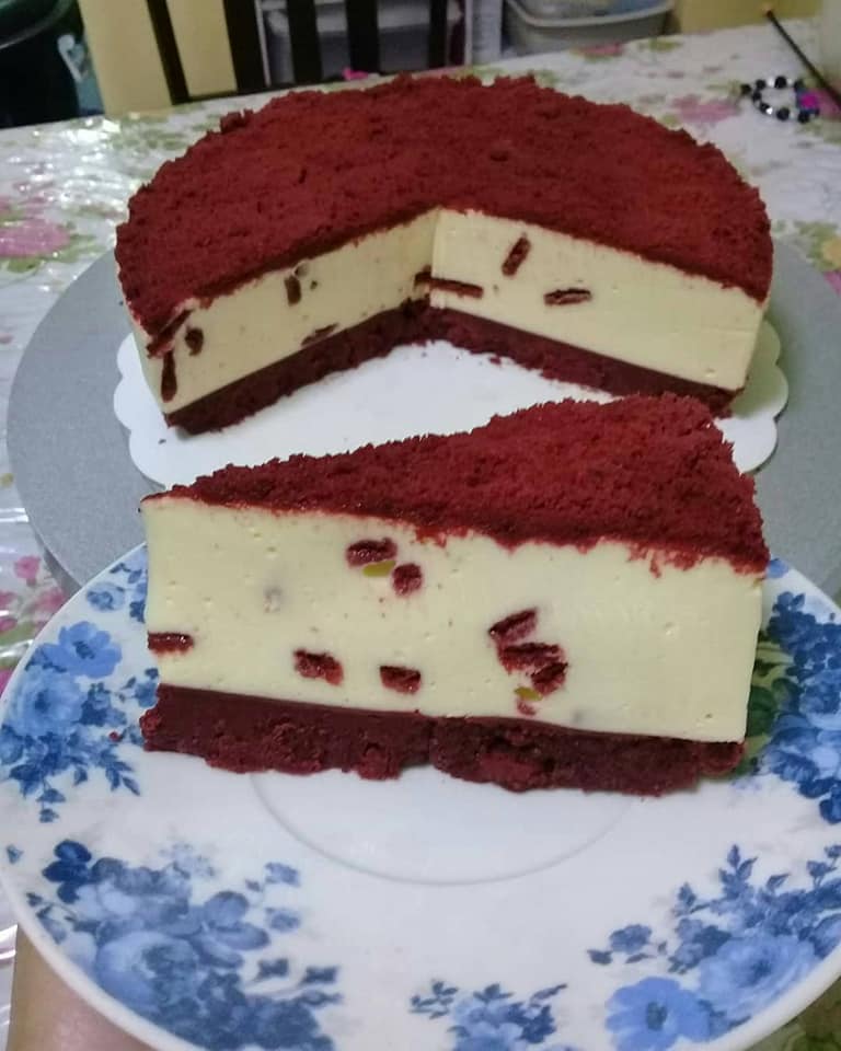 Resepi Red Velvet Oreo Cheesecake Mudah Tanpa Guna Ketuhar Pun