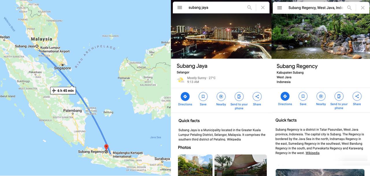 Il y a un endroit en Indonésie appelé Subang et c’est un paradis de vacances
