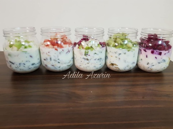 Image via Facebook Adila Azurin Resepi Overnight Oats