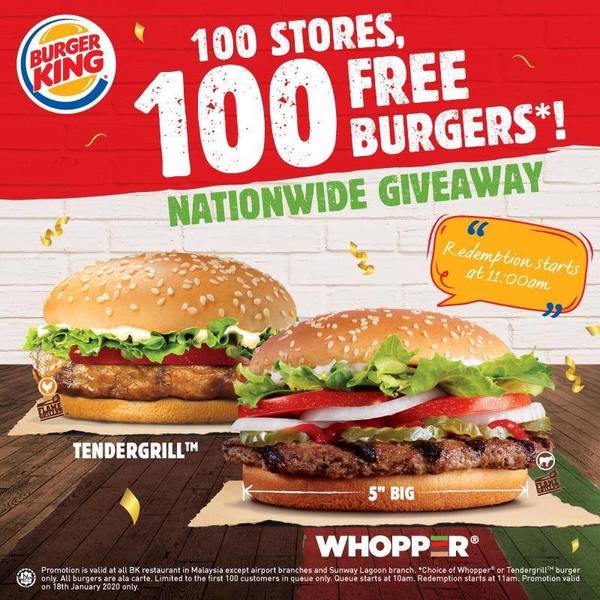 Image via Facebook Burger King Malaysia