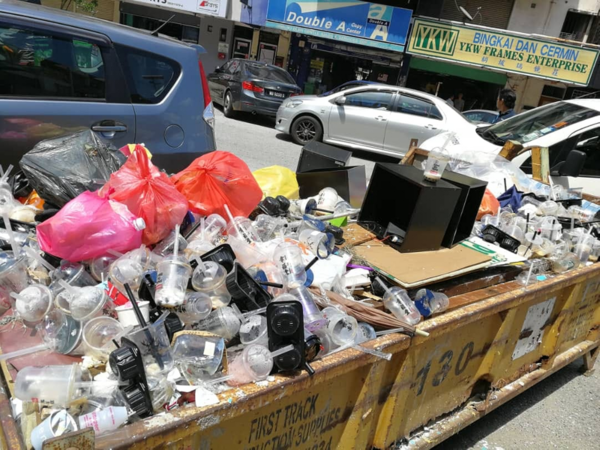 Single-use plastic waste photographed in SS15, Subang Jaya last May.