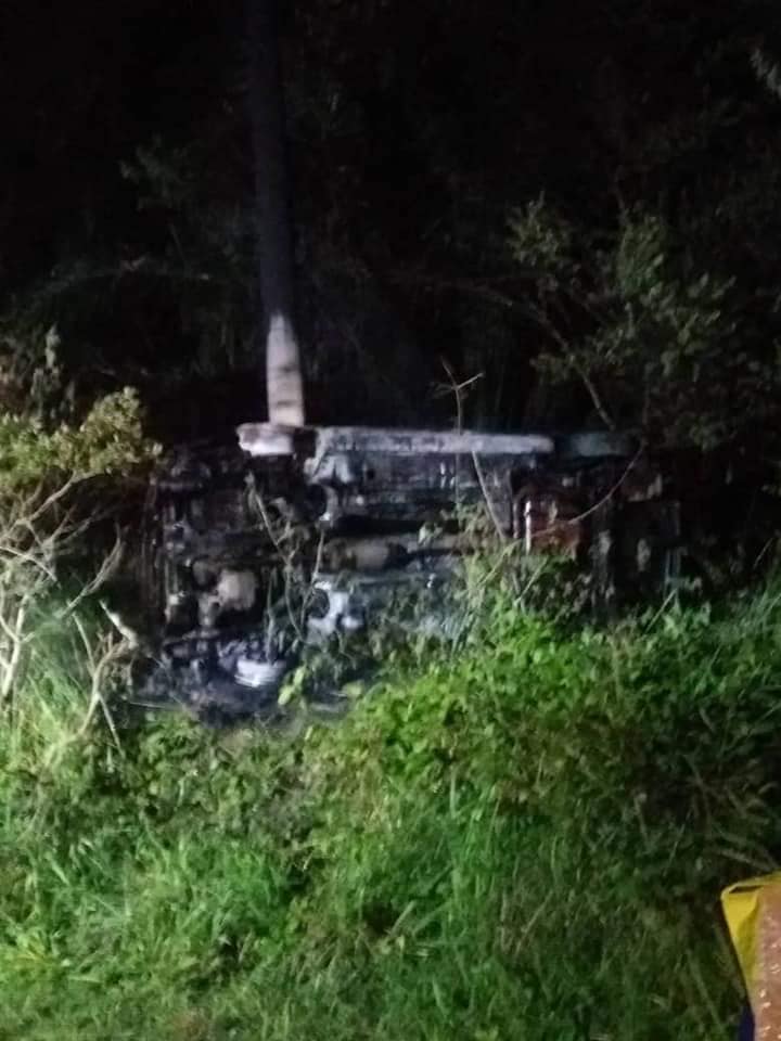 Family Car In Alor Setar Catches Fire After Crashing Into A Cow