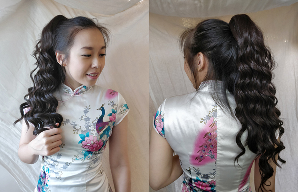 Sook Yee, our model, went from straight hair to curls in just five seconds.