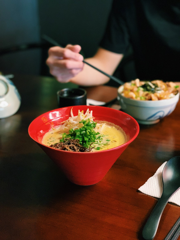 Miso Soymilk Vegetarian Ramen.