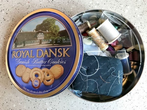 Here's Why People Started Storing Sewing Kits Inside Those Blue Danish  Cookie Tins