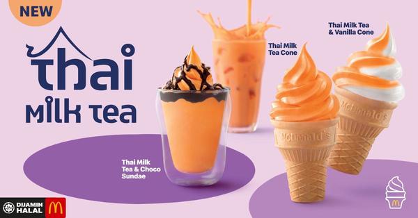 McDonald's Perkenal Aiskrim Thai Milk Tea, Brown Sugar Boba Milk & Banyak Lagi. Nyummy!