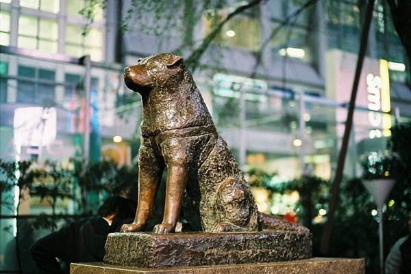 Monumen Hachiko di stesen keretapi Shibuya.