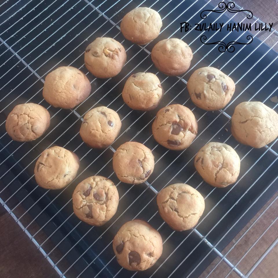 Resepi Chocolate Chip Cookies Crunchy