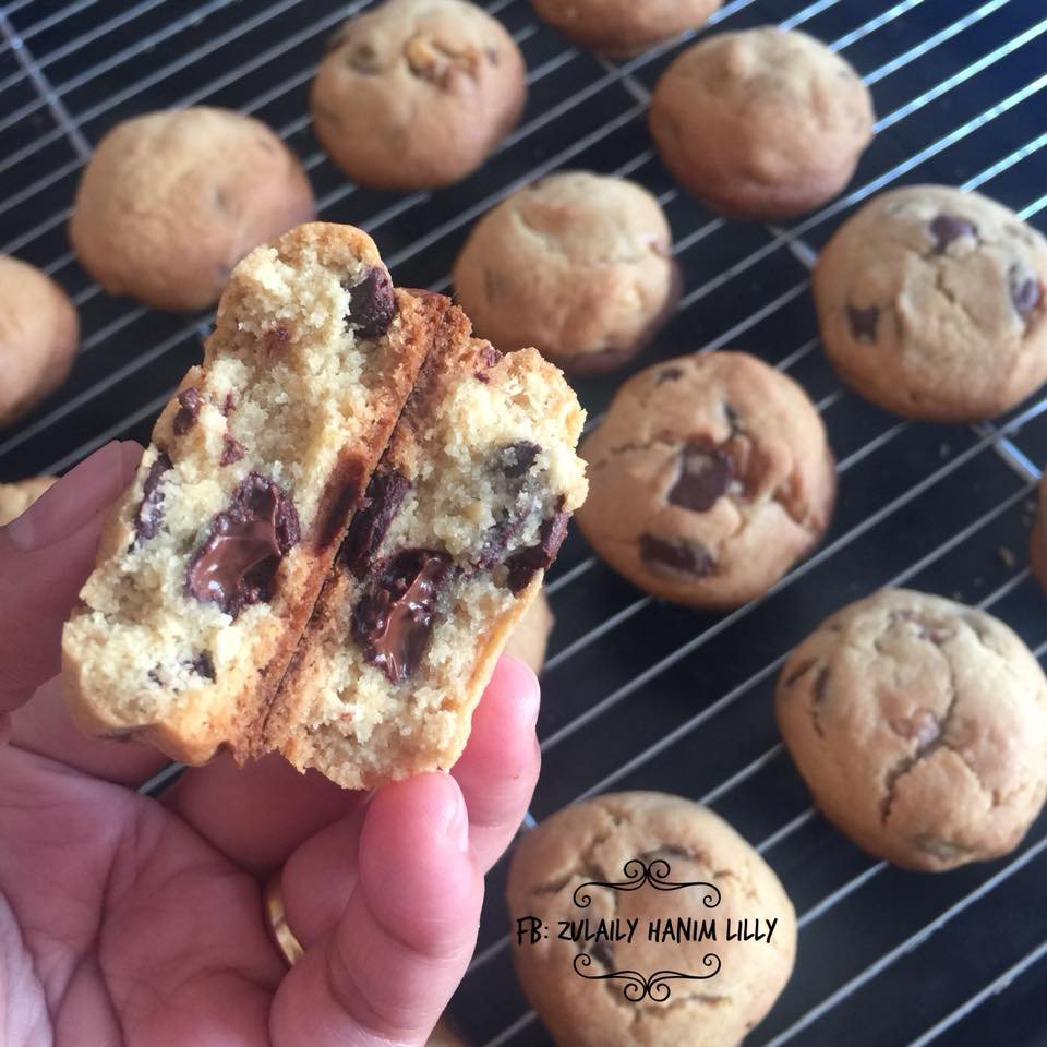 Resepi Chocolate Chip Cookies Crunchy